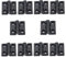 bnafes Hinge1.97 /50mmx50mm Black Plastic Cabinet Door Reinforced Ball Bearing Hinge -10pcs