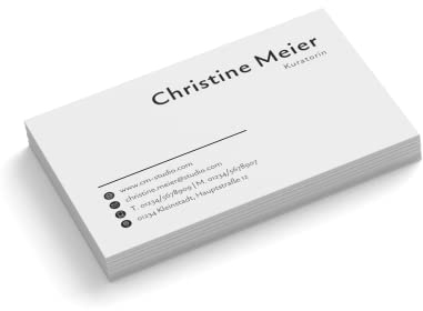 Visitenkarten drucken | Kurator | 1-seitig | weiß | Querformat | personalisieren | Menge + Papier zur Auswahl | Steuerberater | Verwalter | Notar | Anwalt | Makler | Consultant (50 Stück)