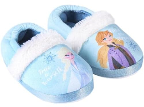 CERDÁ LIFE'S LITTLE MOMENTS - Ciabatte per Casa da Bambina per l'Inverno di Elsa e Anna di Frozen con Plantare Imbottito e Suola Antiscivolo - Licenza Ufficiale Disney