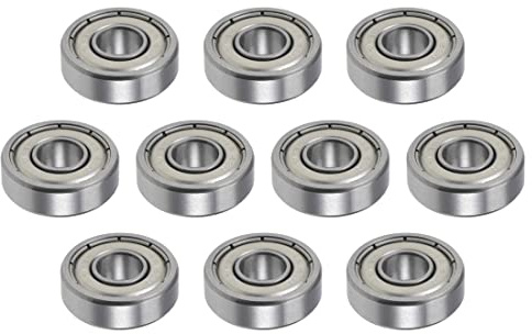 PATIKIL 6 mm x 16 mm x 5 mm Rillenkugellager, 10 Stück, Chromstahl, Rillenkugellager für Kraftübertragung, R1660ZZ