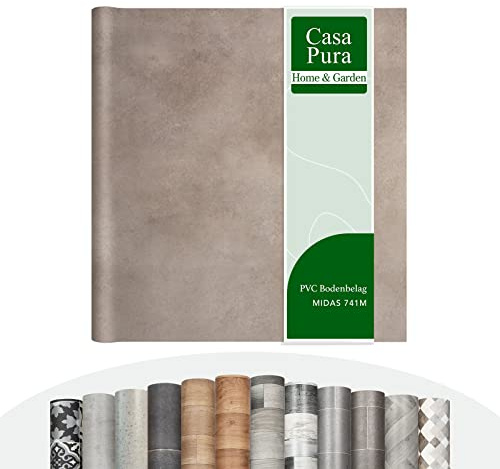 Cushion Vinyl Flooring Rolls by The Metre, Wood Effect, Tile Effect, Stone Effect PVC Flooring, Foam Cushion Lino Floor Covering for Kitchen, Bathroom, Living Room (Midas 741m, 200 x 300 cm)