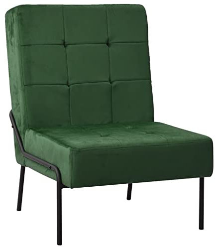Bussandri Exclusive - Relaxstuhl 65x79x87 cm Dunkelgrün Samt