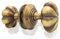Door Knobs Set, Interior Doors, Brass Large Elegant Lily Shape Mortice in Antique and Chrome Finish, Comes with Hardware. (Lily ABB)