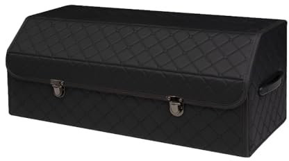 LEPIZ Auto KofferraumOrganizer KofferraumTaschen Kofferraum-Aufbewahrungsbox Faltbar Aufbewahren Verstauen, für BMW X1 X2 X3 X4 X5 X6 X7 i3 IX,A/Black-L