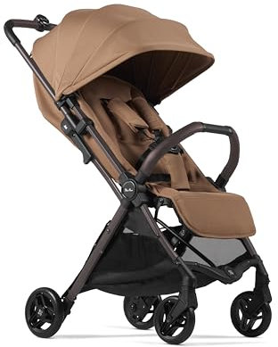 Silver Cross - Jet 5 Compact Pushchair - Travel Stroller - Foldable & Lightweight Stroller/Travel System - Cabin Size - Car Seat Compatible (Sold Separately) - Newborn to 4 Years - Cinnamon