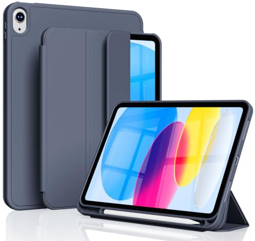 zoyu Hülle für iPad 11. Gen A16 2025 / iPad 10. Gen 2022, Lila | Extrem Strapazierfähige Stoßfeste TPU-Hülle mit Stifthalter für iPad 11/10, Unterstützt Touch ID Auto Wake & Sleep Ultradünn