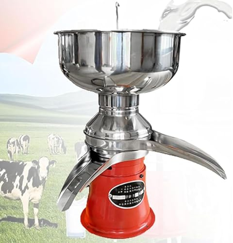 Milk Cream Centrifugal Separator, Electric Milk Skimmer 50L/H Stainless Steel Milkshake Butter Separator for Sheep Goat Cow Milk, Milk Skimmer with 8L Bowl Capacity