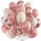 Luftballons Retro Rosa Roségold, 60 Stück 12 Zoll Retro Rosa Weißsand Latex Luftballons Metallic Roségold Luftballons mit Konfetti Party Ballons, Party Luftballon für Geburtstag Hochzeit Babyparty