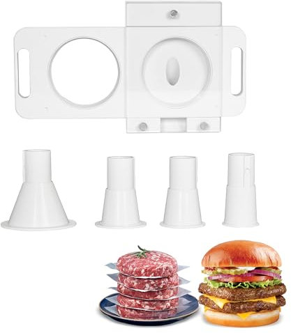Hakka Hamburger Patty Maker Auto Universal Attachment Fit with Meat Grinder and Sausage Stuffer