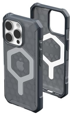 URBAN ARMOR GEAR UAG Designed for iPhone 16 Pro Case 6.3 Essential Armor - Compatible with MagSafe Charging Rugged Slim Sleek Shockproof Anti-Slip Military Grade Protective Cover, Ash