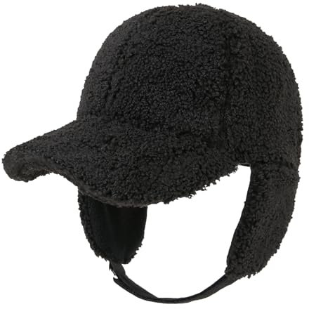 YAMEE Baseball Cap Winter Damen aus Plüsch,Wintermütze Herren mit Faltbar Ohrenklappe Warme,Basecap Damen Weich Verstellbarer,Winterkappe Outdoor-Sportarten Laufkappe