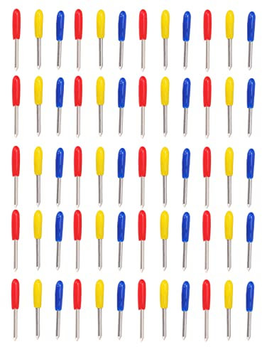 60 Pcs Replacement Blades, 30 45 60 Degree High Hardness Replace Blades, Plotter Cutter Knife Blades, with 3 Storage Box for Home Industry