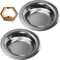 Lpitoy 2 Pcs Replacement Oil Warmer Dish Wax Melt Warmer Liner Dish Round Metal Dish Candle Wamer Bowl Plate for Electric Lamps Oil and Tart Warmers