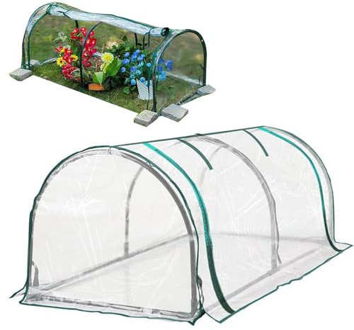 Invernadero portátil: invernaderos para exteriores, protección de plantas en invierno, cubierta de invernadero para climas fríos | Invernaderos para circulación de aire exterior, soporte no incluido p