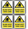 Vinyl-Aufkleber Blind Spot Take Care, 110 mm x 90 mm, 4 Stück