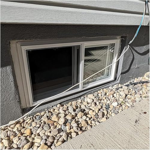 Weißes Aluminium-Fenster für Wohnmobile, ideales Ersatzfenster für Keller-B-Schuppen und Hühnerställe, horizontales Schiebefenster (55 x 35 cm)
