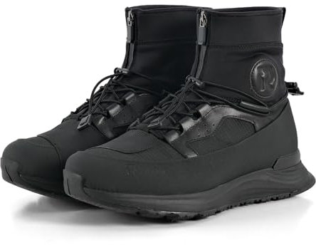 IRON JIA'S Stivali Moto Uomo Scarpe Motocross Città Corsa Strada Stivali Protettivi Motociclista Nero 46 EU