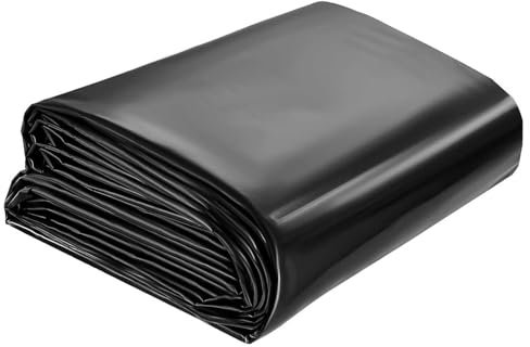 Drsyffsup Revêtement d'étang Robuste pour Petits étangs 3x4m 4x6m 5x8m 8x10m 10x12m Revêtement d'étang imperméable, piscines de Jardins Membrane sous-Couche Flexible Noire(4x4m)