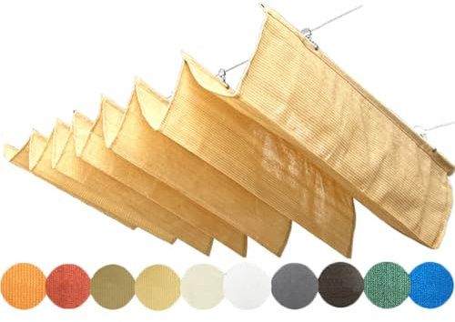 ZXHKZDX Voile D'Ombrage Vague Rétractable Kit, Jardin Amovible Voile Solaire D'Ombre Toile Pergola,avec du Métal Protection Piscine Auvent Personnalisable