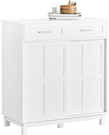 Buffet moderne blanc avec portes coulissantes pour cuisine, salle à manger, salon, couloir FSB84W