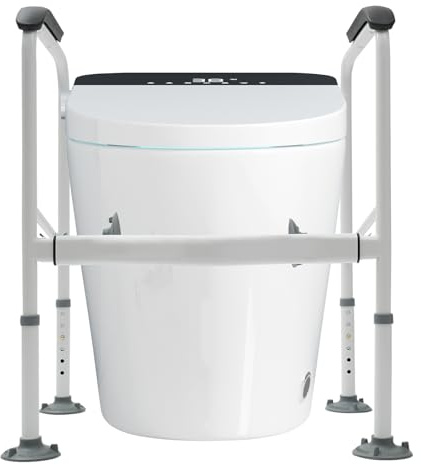 Toiletten-Handlauf & Sicherheitsgeländer – Stabiler Haltegriff für Bad & WC – Behindertengerechte Halterung– Rutschfester Griff für Senioren – Einfache Montage (Bohren/Kleben)