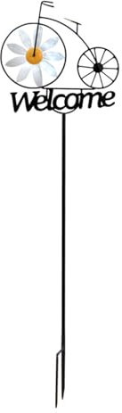 Gartenstecker Willkommen Windmühlen Fahrräder Blume Spinner Outdoor Hof Einsatz Dekorative Eisenpfähle