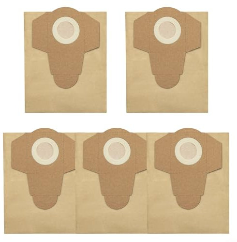 Puupaa Bolsas de papel de repuesto para aspiradora Einhell TC-VC 1825 para aspiradora inalámbrica Power X-Change de 25 L, bolsas de polvo de gran capacidad de 20 L (paquete de 5)