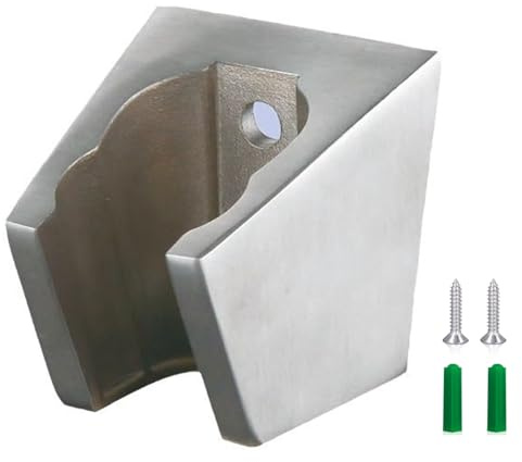Xiciki Duschbrause Halterung, 304 Edelstahl Handbrausehalter, Silber Duschkopf Halterungen, Verstellbare Wandhalterung für Duschkopf, Kompatibel mit Allen Duschen