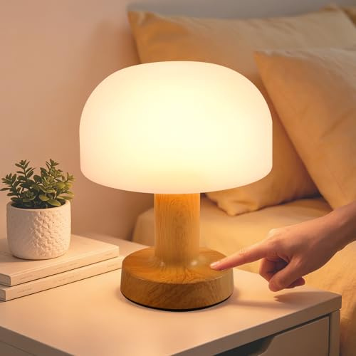 BomKra Waterproof Shower Duschlampe & Dimmbare Akku Tischlampe, 2-in-1 Wasserdicht LED Tischleuchte Touch für Bathroom und Badewannen Badezimmerbeleuchtung Schlafzimmer