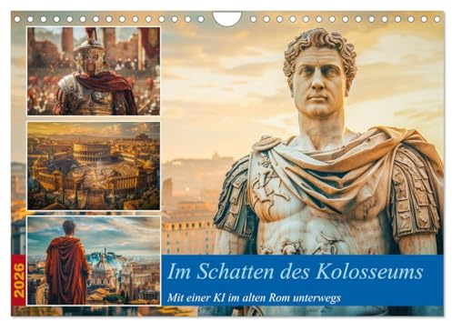 Im Schatten des Kolosseums (Wandkalender 2026 DIN A4 quer), CALVENDO Monatskalender: Tauche ein in die majestätische Pracht des alten Roms, wo die ... auf die Gegenwart trifft. (CALVENDO Orte)