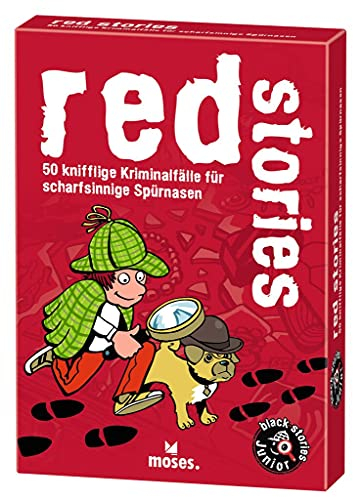 moses. black stories Junior red stories | 50 knifflige Kriminalfälle für scharfsinnige Spürnasen | Das Rätsel Kartenspiel für Kinder