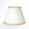 E14 Stoff Schirm D: 185mm LAMPENSCHIRM Kronleuchter creme beige Borte gold Leuchtenschirm