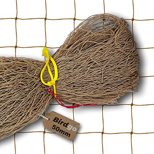 Birdgo Stone 50mm 2 Anti Pigeon Netting 5m x 5m - Professional Quality Prevention Control Bird Net (UV-Stabilised, Knotted)
