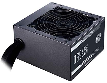 Cooler Master MWE 550 White 230V - V2 Power Supply Unit - 80 PLUS 230V EU Certified, Quiet 120 HDB Fan, DC-to-DC + LLC Circuit with Single +12V Rail - EU Plug