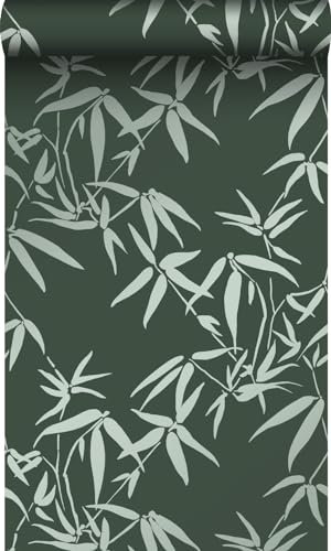 Origin papier peint feuilles de bambou vert foncé 53 cm x 10.05 m Wallcoverings