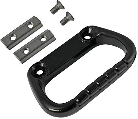 kuriershop Handgriff für Airlineschiene, Aluminium schwarz, inkl. Montagematerial ideal für Sprinter und Kastenwagen