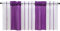 HeichkelL Scheibengardine mit Streifen-Dessinierung Halptransparente Kurzstores Tunnelzug Küche Esszimmer Bistrogardine Violett HxB 45x120 cm