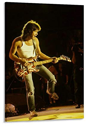 YZLI Eddie Van Halen Jump-Poster, dekoratives Gemälde, Leinwand, Wandkunst, Wohnzimmer, Poster, Schlafzimmer, Gemälde, 60 x 90 cm