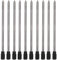 Swarovski Compatible Ballpoint Pen Refills - 10 Pack (Black, Blue) - Medium Nib - Fits Parker, Cross Pens
