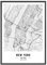 JUNOMI® New York Poster DIN A2 Schwarz Weiss, DIN A2 Wohnzimmer Deko, Modernes Wandbild, New York Bild, Wandbild ohne Rahmen, Stadtplan Poster New York, perfekte Geschenkidee für New Yorker