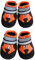 Ewolee wasserdichte Hundeschuhe, Breathable Hundeschuhe rutschfeste Schuhe Hundeschnee Stiefel, 4 Stück (Orange, L)