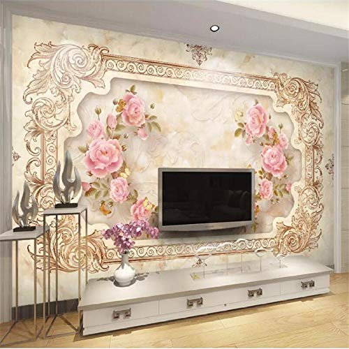 Papier Peint Personnalisé 3D Grande Murale Classique Européenne Pierre Relief Chambre Fond Papier Peint 3D Papier Peint,400*280Cm