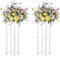 Nuptio 2 Stück Hochzeit Mittelstücke Acrylvasen 60cm Hohe Blumenvase Blumenständer für Partytischdekorationen Elegante Massenhochzeiten Dekorationstisch Geometrische Mittelstücke Transparent