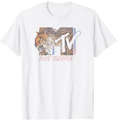 MTV Leopard Nineties MTV Logo T-Shirt