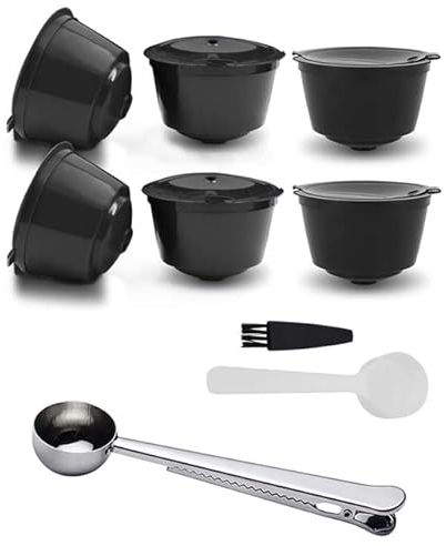 Jxjamp Refillable Coffee Capsule Machine For D0lce Gusto With A Scoop, Brush And Spoon For Nescafe Machine Dolci (Color : Light Grey)