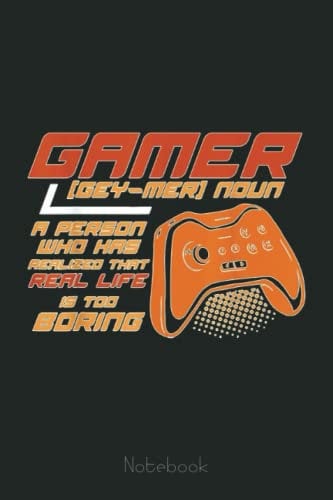 Funny GAMER DEFINITION Video Games Gaming Notebook Vintage: Video Games Notebook and Tracker: Gamer's Journal Designed To Record Current and Future Gaming | Gaming Fire