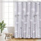 HANFU Tenda Doccia 180x200 cm, Tenda per Doccia Polyester Lavabile, Tende Doccia Asciugatura Rapida con 12 Ganci, Tenda Vasca da Bagno per Casa Hotel, Orlo Ponderato, Motivo a Foglia di Ginkgo Grigio