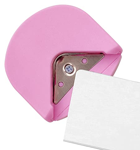 Mini perforatrice d'angle ronde portable pour l'artisanat du papier, coupe-coin, coupe-rayon, perforatrice de papier, outil de scrapbooking pour cartes photo (rose)