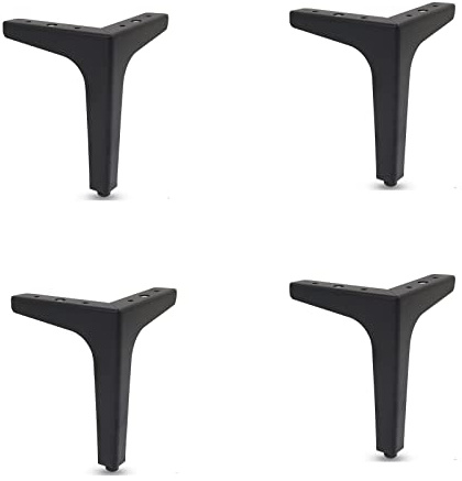 4 Stück Möbelfüße,Dreieck Tischbeine Schrankfüsse,DIY Metall möbelbeine,Ersatz Schrankfüße,Sofa Füße,couchtisch füße,Sideboard füße,für Möbel,Schrank,Fernsehschrank,Nachttisch,Schwarz,8cm/3.1in