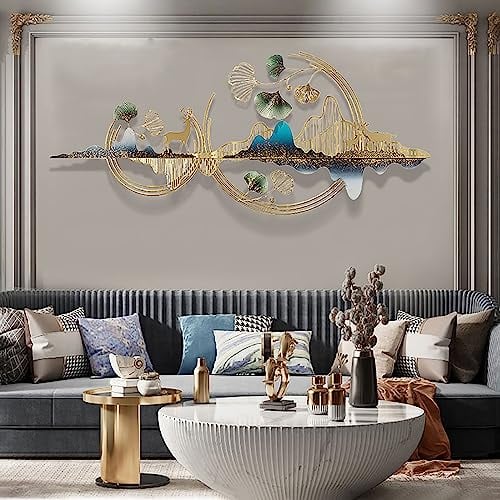 3D Creativa Decorazione da Parete in Metallo, Composizione Quadro Fatta a Mano, Scultura Artistica, 110 * 52